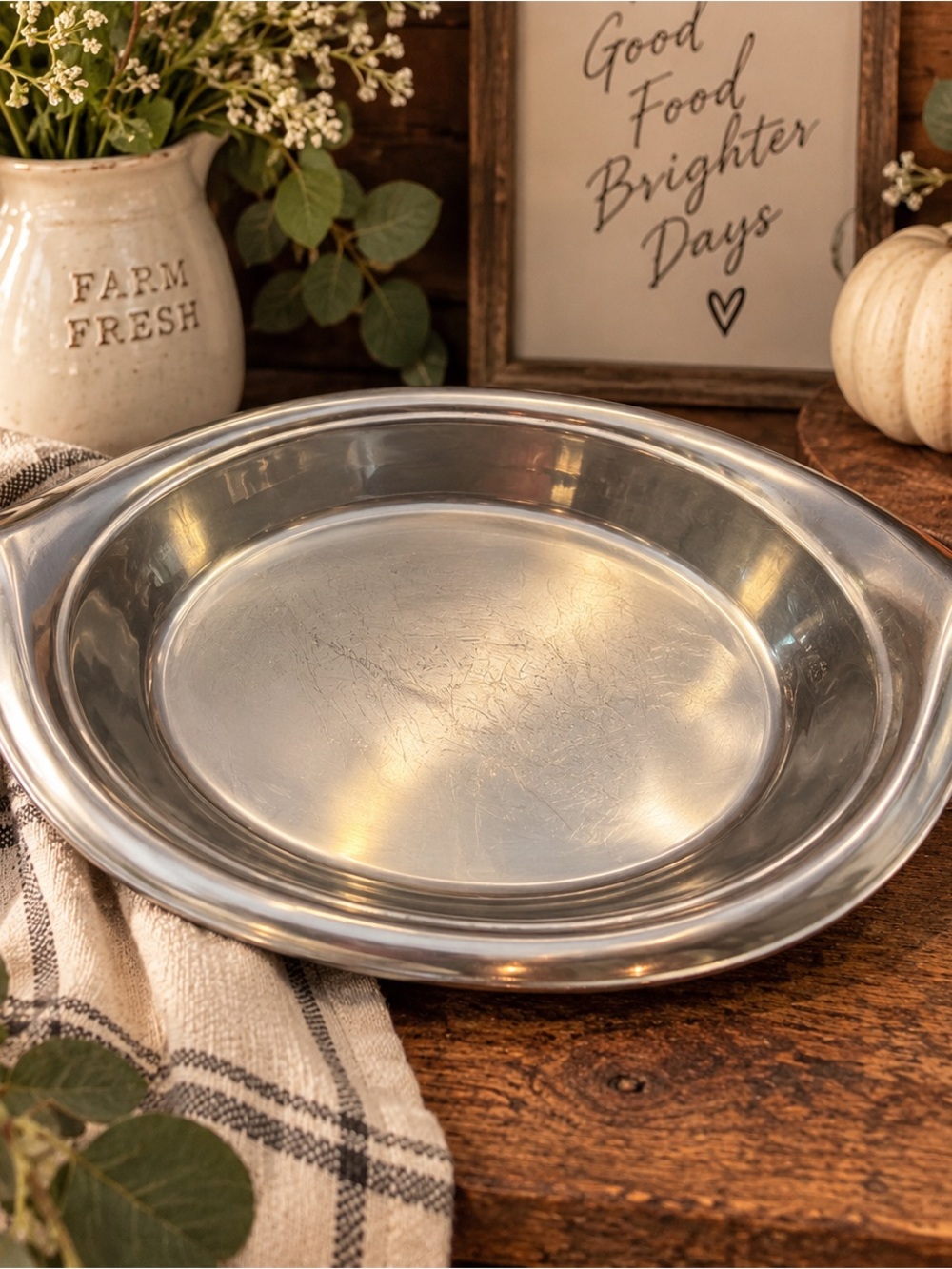 VTG Mid Century Modern International Stainless Oval Serving Bowl 8312 Tab Handle